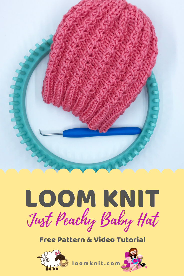 Loom Knit Just Peachy Baby Hat